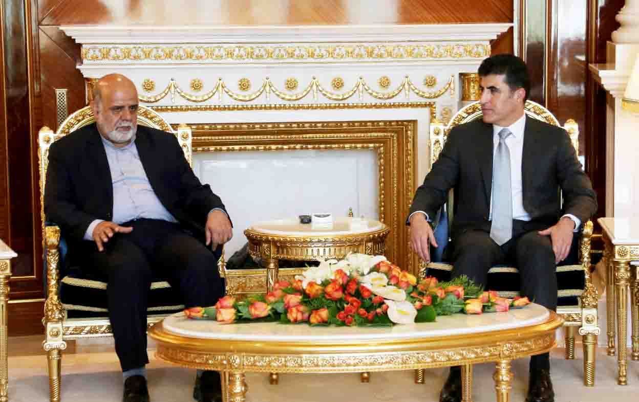 Nêçîrvan Barzanî û Balyozê Îranê aramiya navçeyê gotûbêj kirin