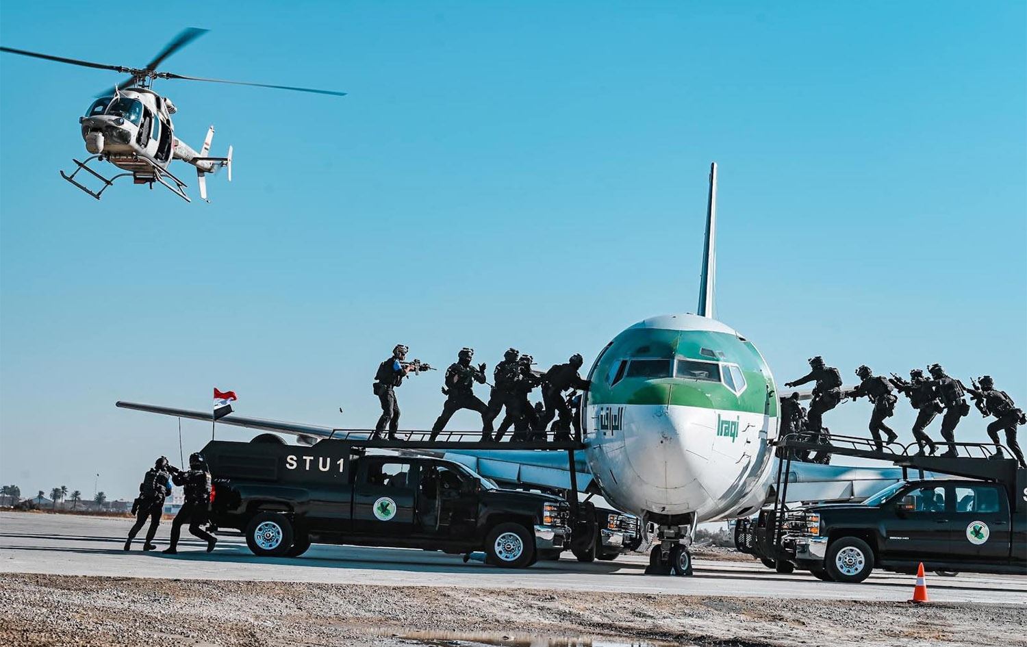 ڤیدیۆ؛ راهێنانی دژەتیرۆری عێراق بۆ رزگارکردنی فڕۆکەی رفێندراو