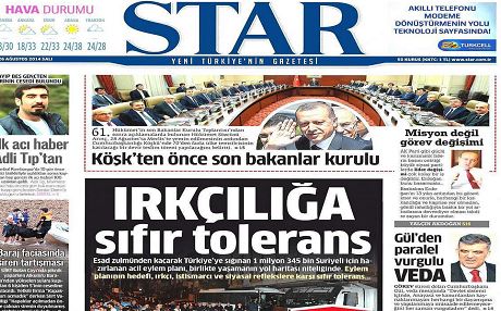 TÜRKİYE BASIN ÖZETİ - Irkçılığa karşı eylem planı