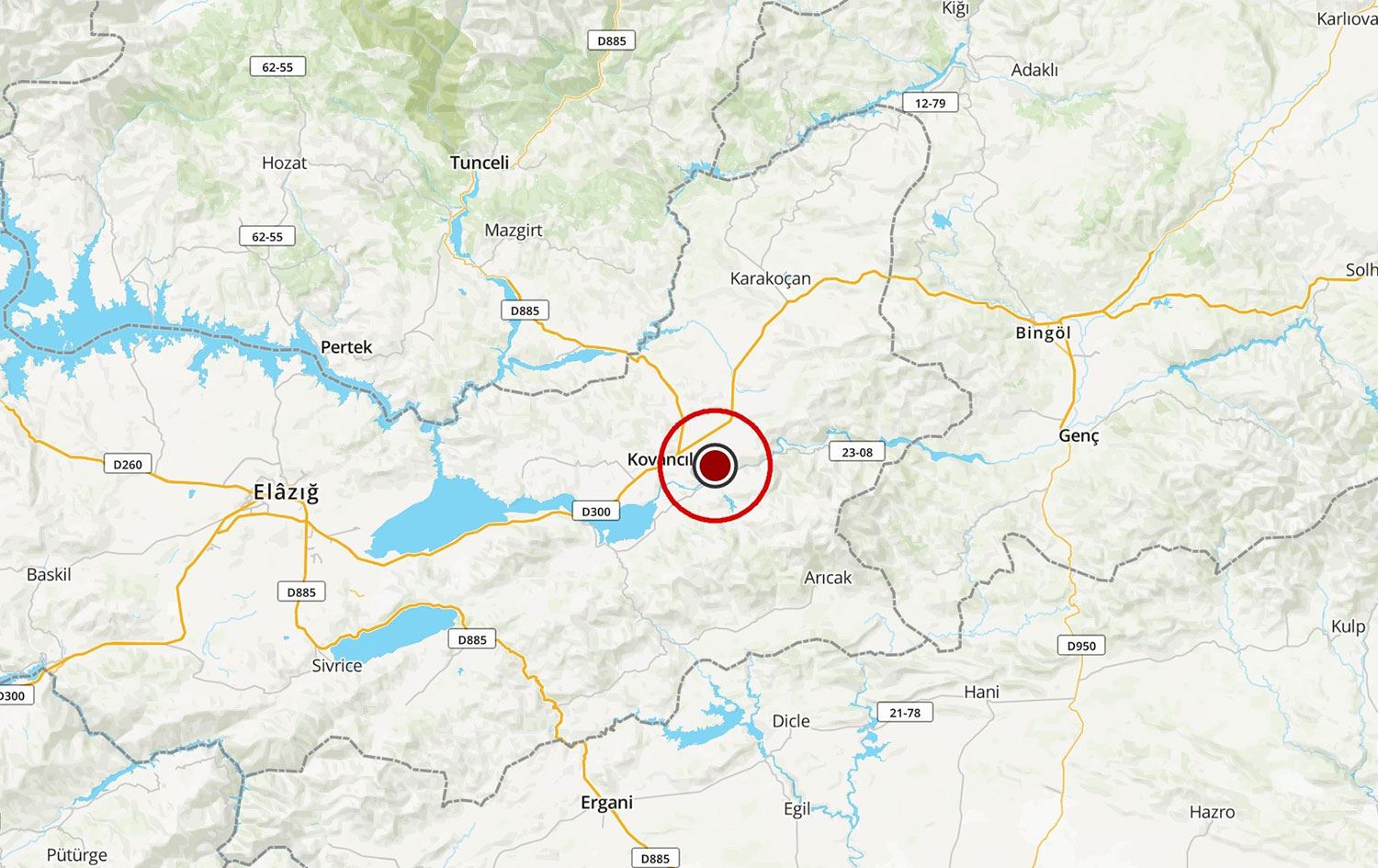 Elazığ-Palu'da 4 büyüklüğünde deprem