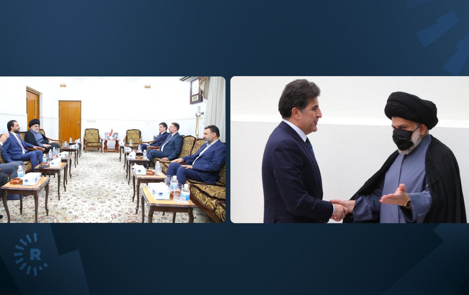 Başkan Neçirvan Barzani, Sadr ile yeni hükümet kurma çalışmalarını görüştü