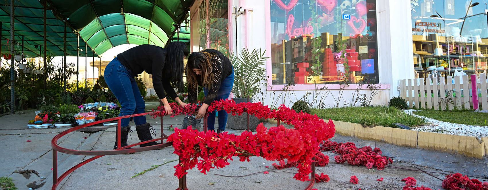 ئامادەکاری بۆ رۆژی ڤالانتاین لە هەولێر