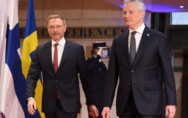 وەزیرانی دارایی فەرەنسا و ئەڵمانیا. وێنە: AFP