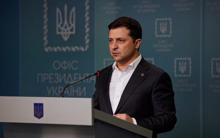 ڤۆلۆدیمیر زێلێنسکی، سەرۆکی ئۆکراینا. وێنە:AA