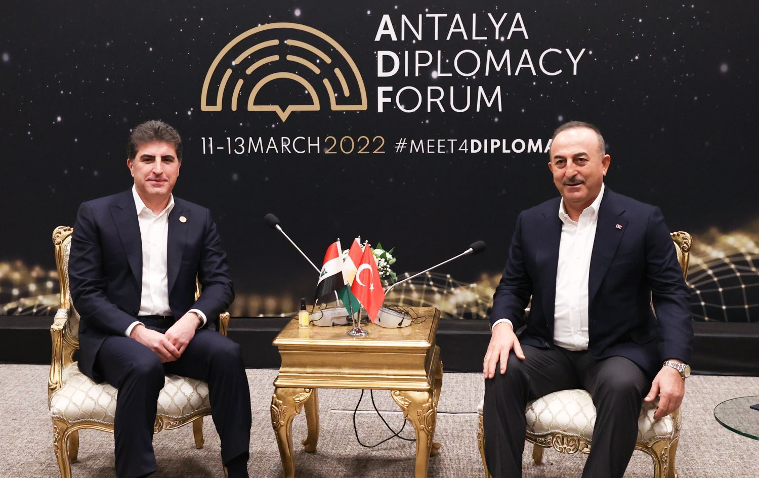 Nêçîrvan Barzanî û Mevlut Çavuşoglu civiyan