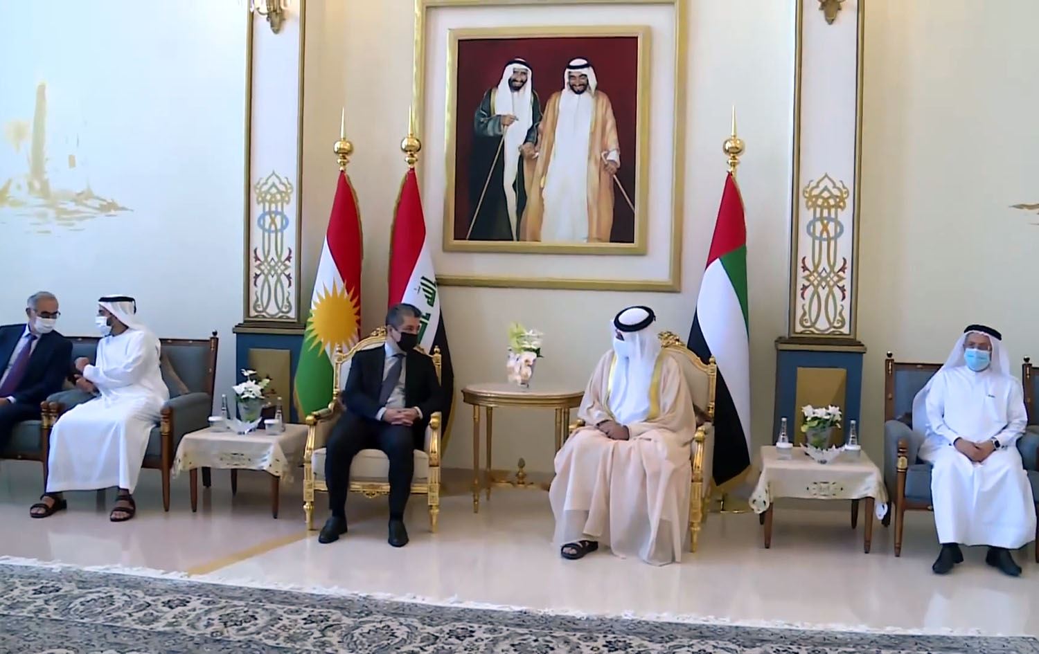 مەسرور بارزانی و حاکمی میرنشینێکی ئیمارات پرسی وەبەرهێنان و پیشەسازی تاوتوێدەکەن