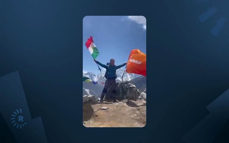 Kürdistan Bayrağı’nı Himalayalar’da dalgalandırdı, hedefi Everest