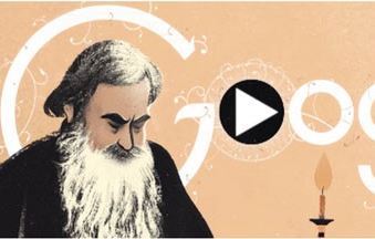 Google'dan Lev Tolstoy için doodle