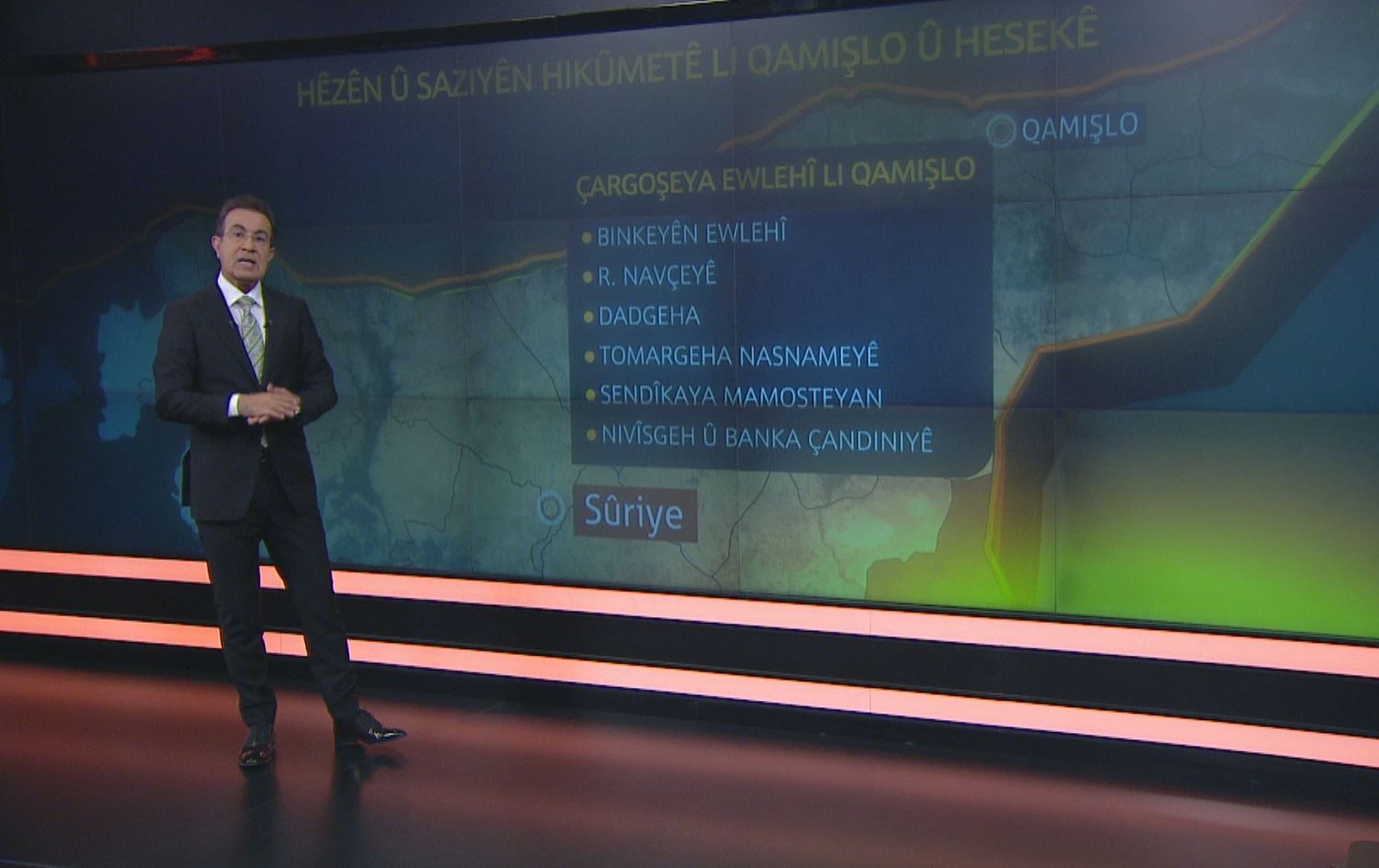 Hêz û saziyên hikûmeta Sûriyê li Qamişlo û Hesekê