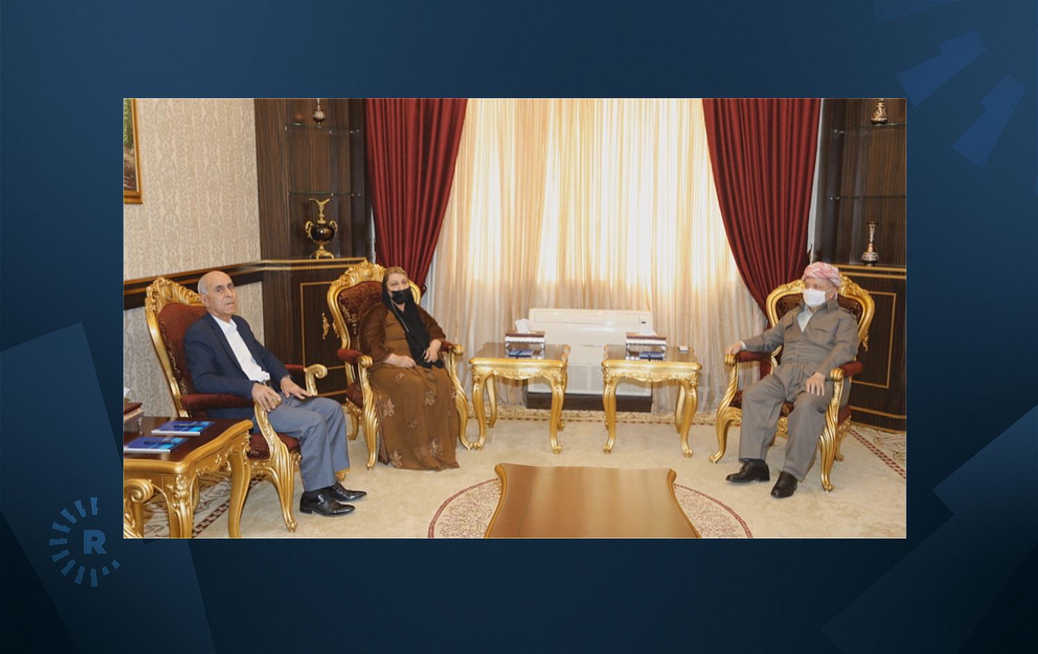 Serok Barzanî pêşwazî li xanima rojavayî Wijdan Kenan Egîd kir