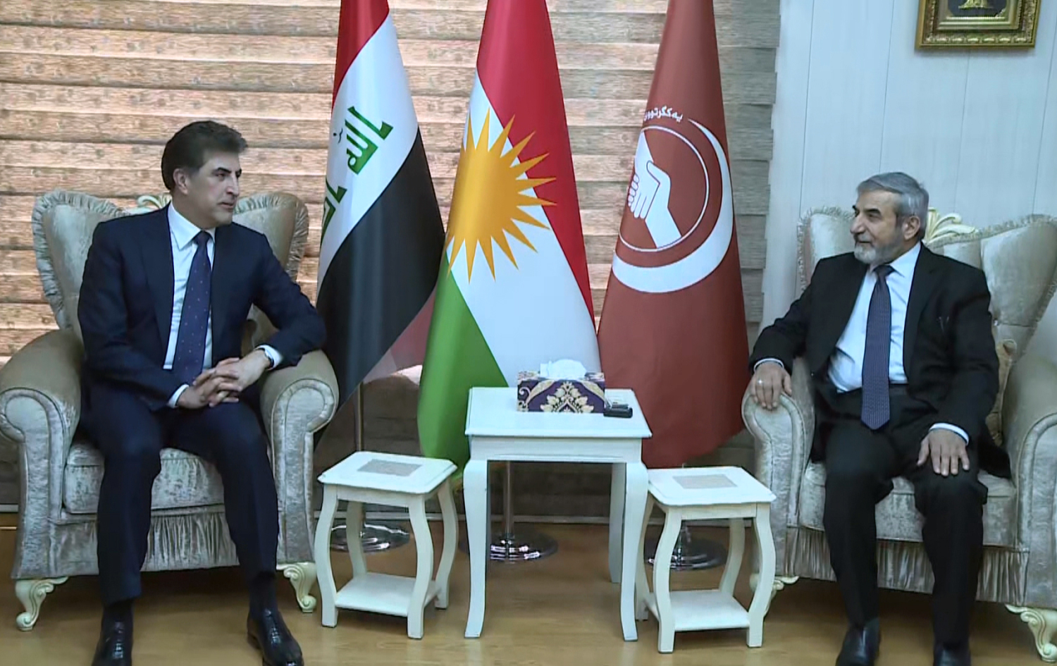 کۆبوونەوەی نێچیرڤان بارزانی، سەرۆکی هەرێمی کوردستان و سەلاحەدین بەهائەدین، ئەمینداری گشتیی یەکگرتووی ئیسلامیی کوردستان