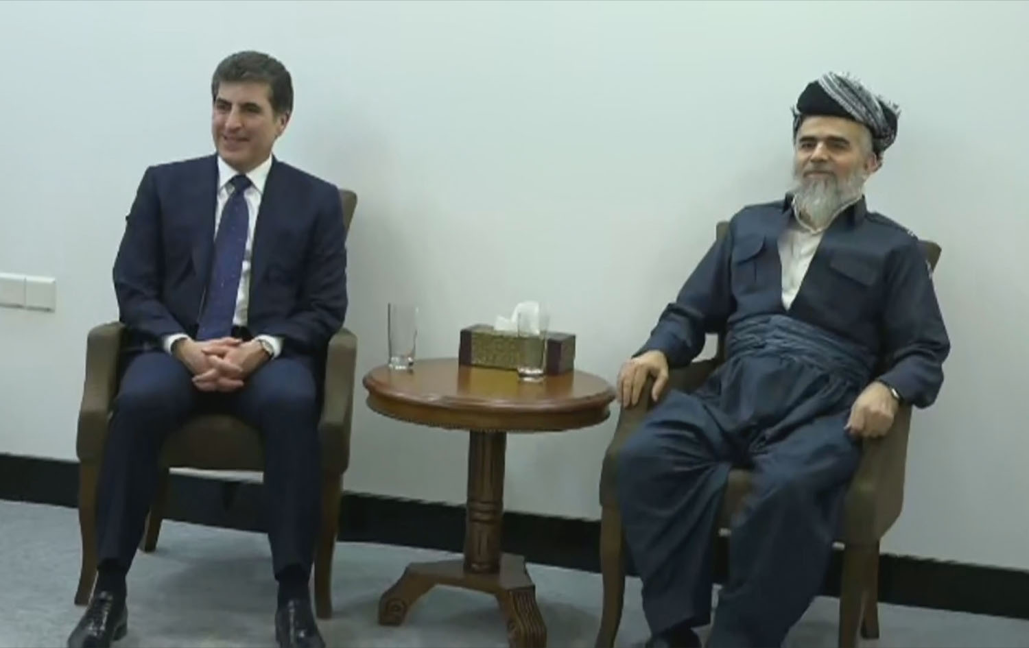 کۆبوونەوەی نێچیرڤان بارزانی، سەرۆکی هەرێمی کوردستان لەگەڵ عەلی باپیر، سەرۆکی کۆمەڵی دادگەری 