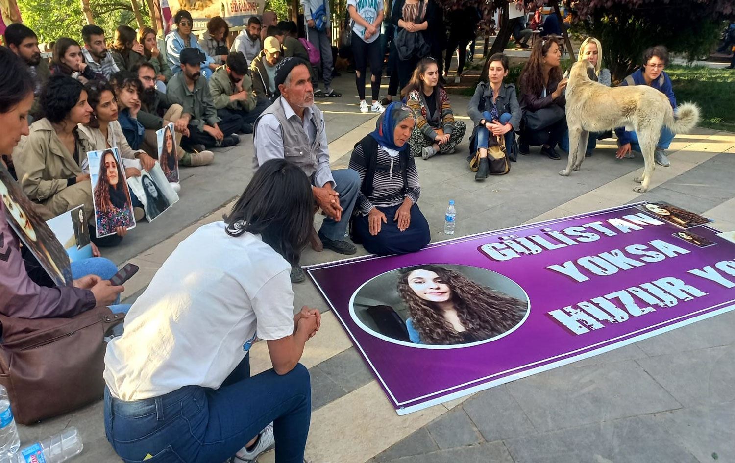 Doku ailesi oturma eylemine başladı