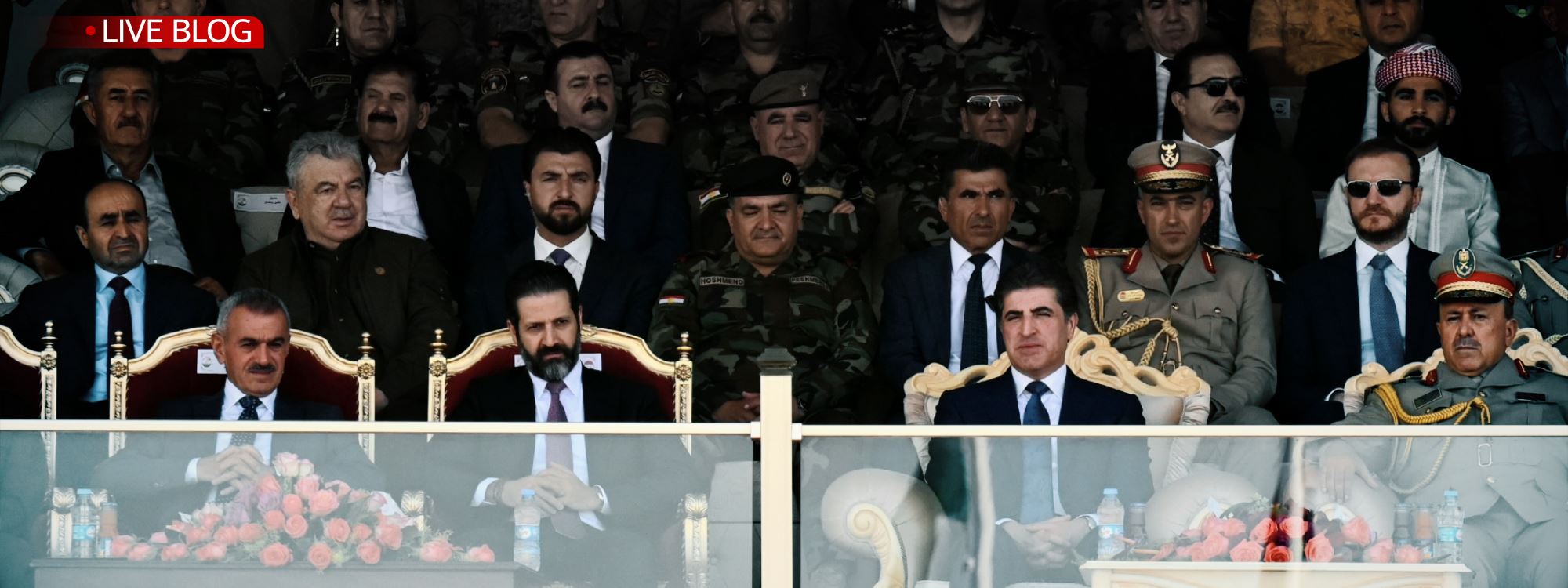 نێچیرڤان بارزانی، سەرۆکی هەرێمی کوردستان لە ئەکادیمیای سەربازیی زاخۆ. وێنە: بڵند تاهیر - رووداو