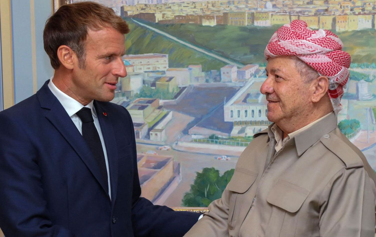 Başkan Barzani, Fransa Cumhurbaşkanı Macron ile görüştü