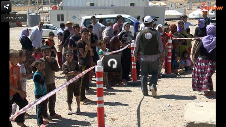 Kurdên Rojhilata Kurdistanê bo koçberên êzîdî alîkarî gihandin Kurdistanê