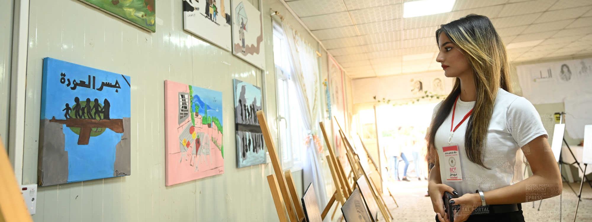 WÊNE - Li Kampa Dareşekranê pêşangeheke hunerî ji bo 22 penaberên Rojavayê Kurdistanê hat vekirin