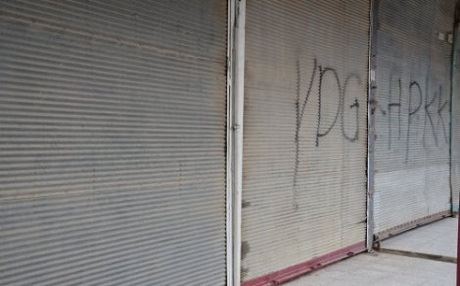 Esnaf YPGliler için kepenk kapattı