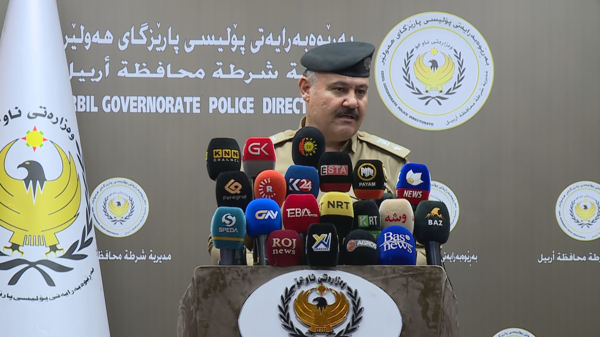 پۆلیسی هەولێر: لە ماوەی شەش مانگدا سێ هەزار و 375 تاوان ئەنجامدراون