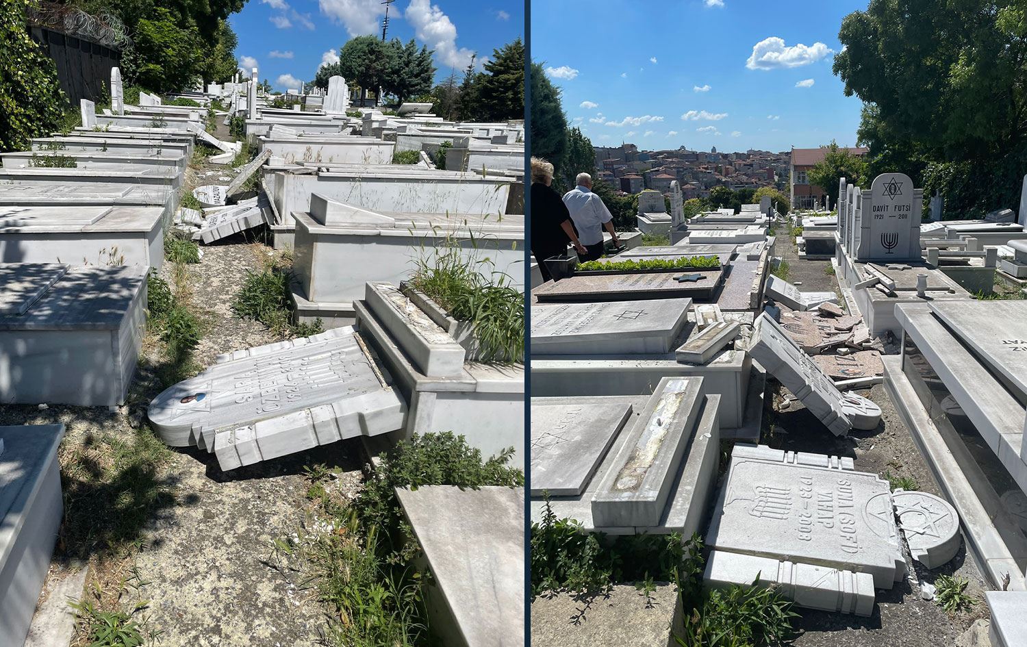 Li Stenbolê êrîşî gorên Cihûyan hat kirin; kêlên 36 goran hatin şikandin