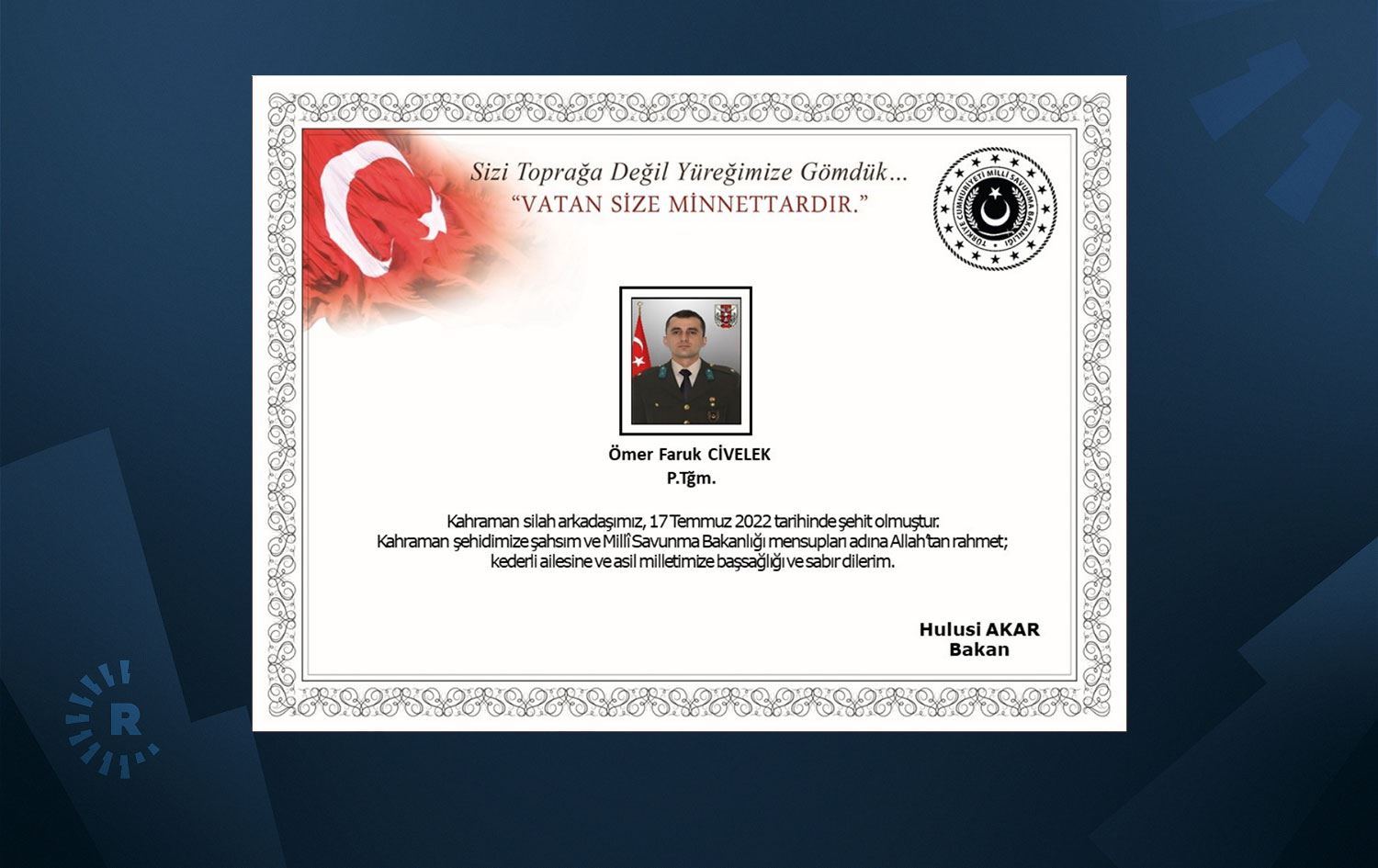 Zap-Avaşi’nde piyade teğmen hayatını kaybetti