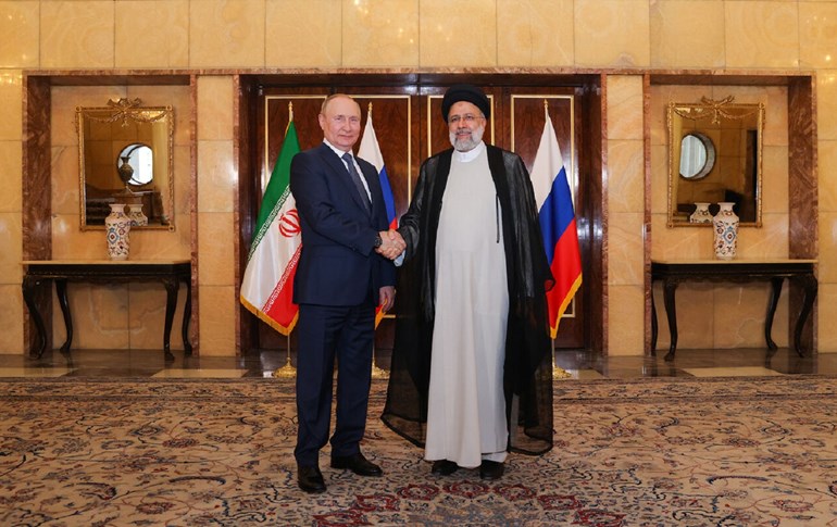 Serokê Rûsyayê Vladimir Putin û Serokkomarê Îranê Îbrhîm Reîsî