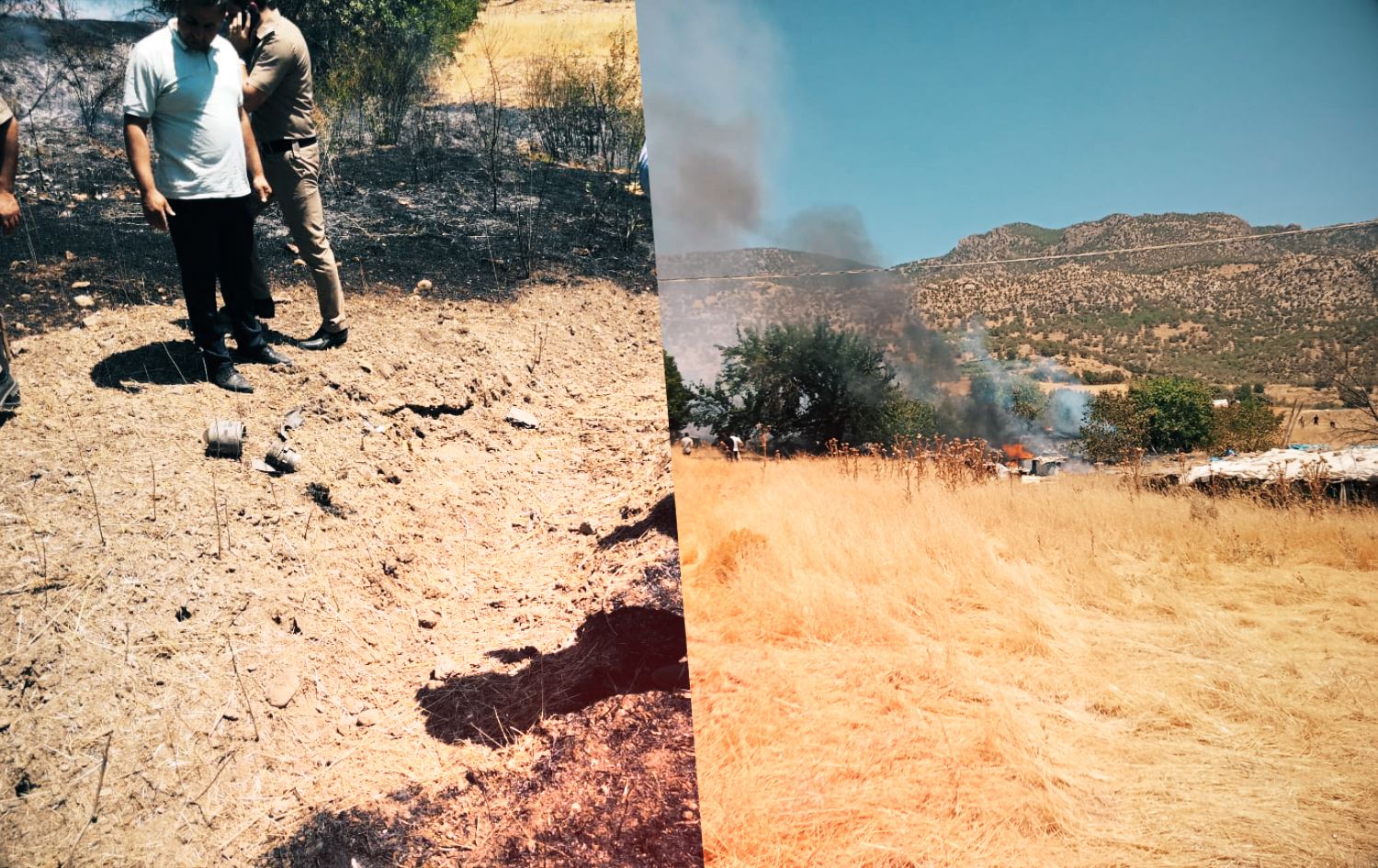 Amêdî; Li Bamernê topek di nav rez û baxên welatiyan de ket