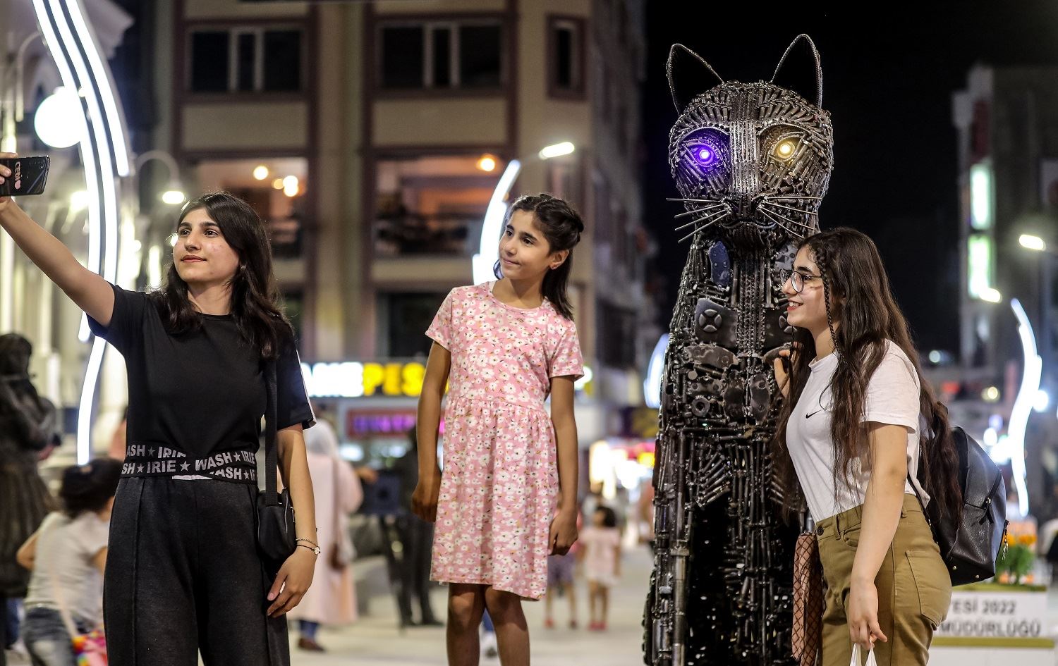 Peykersazê ji Rojhilatê Kurdistanê bi parçeyên hesin peykerê Pisîka Wanê çêkir