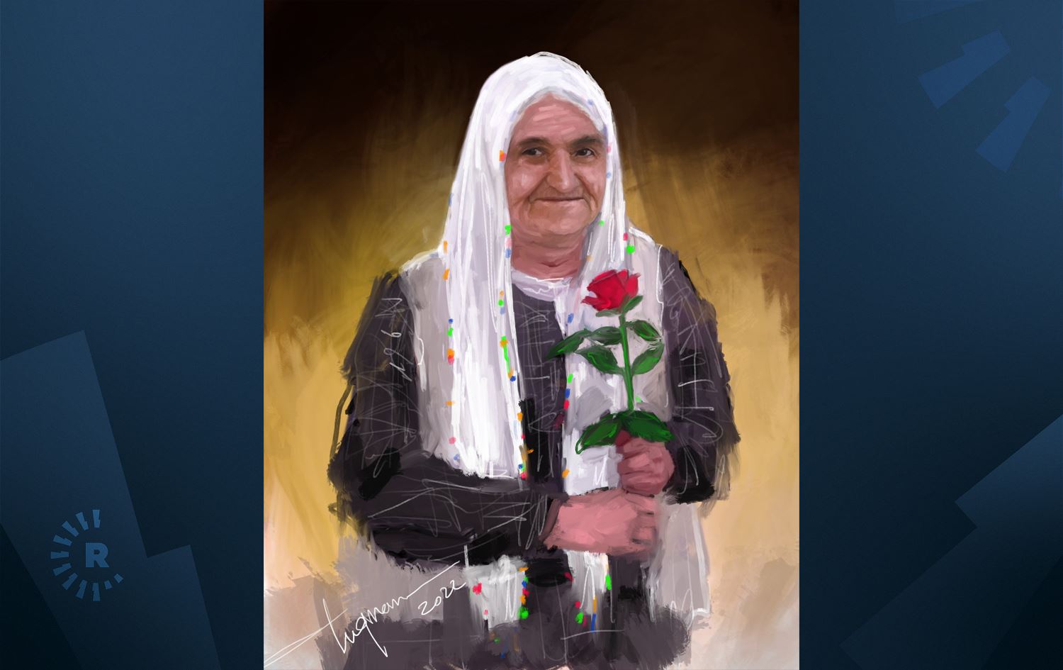 Şêwekar Luqman Ehmed wêneyeke Makbule Ozer xêz kir