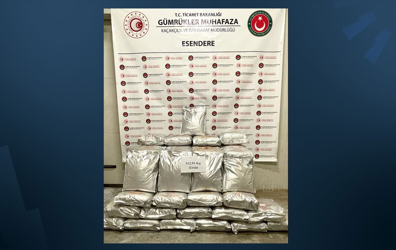 Hakkari Esendere Gümrük Kapısı'nda 513 kilogram eroin ele geçirildi