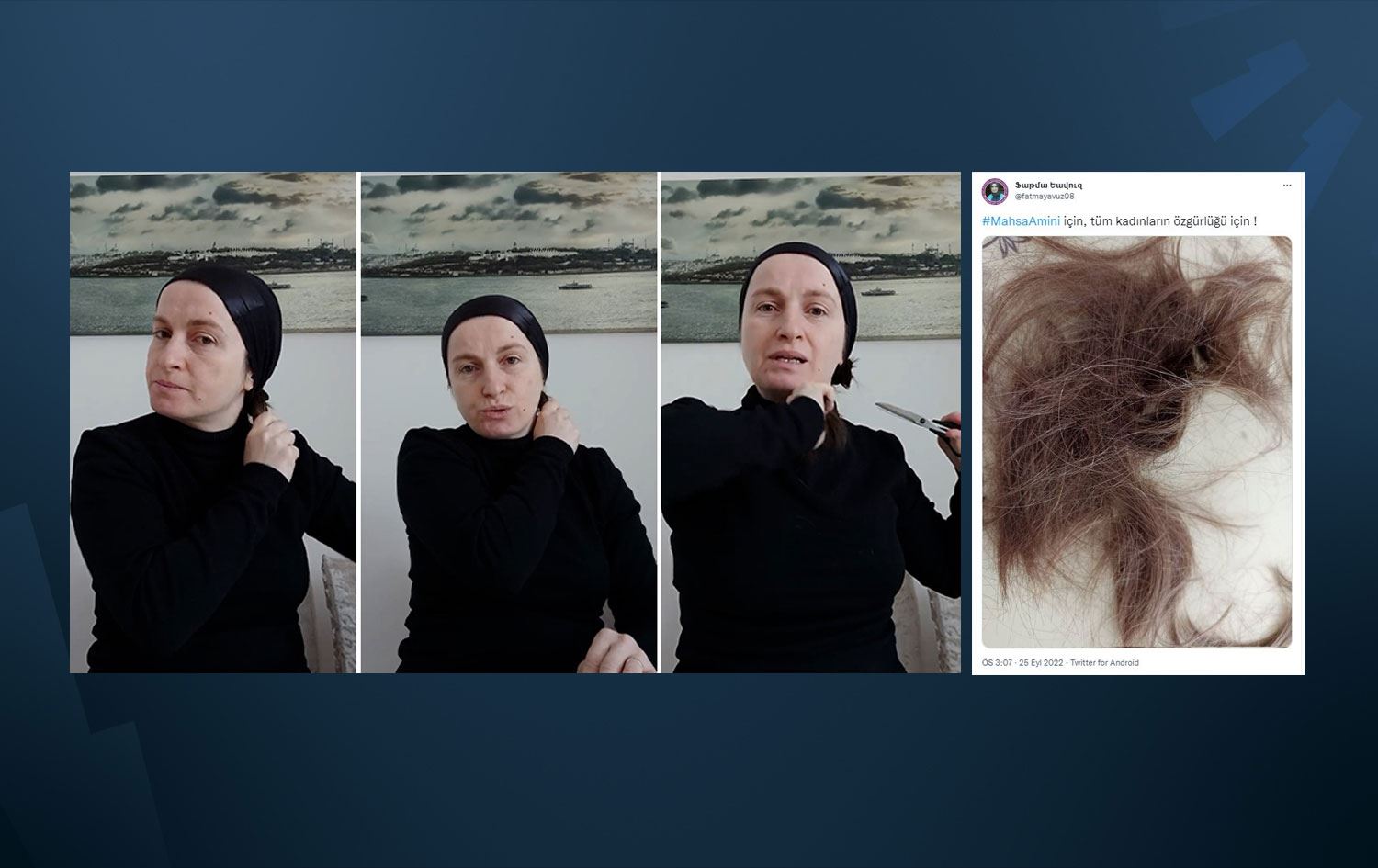 İlahiyatçı yazar, Jina Emini için saçlarını kesti