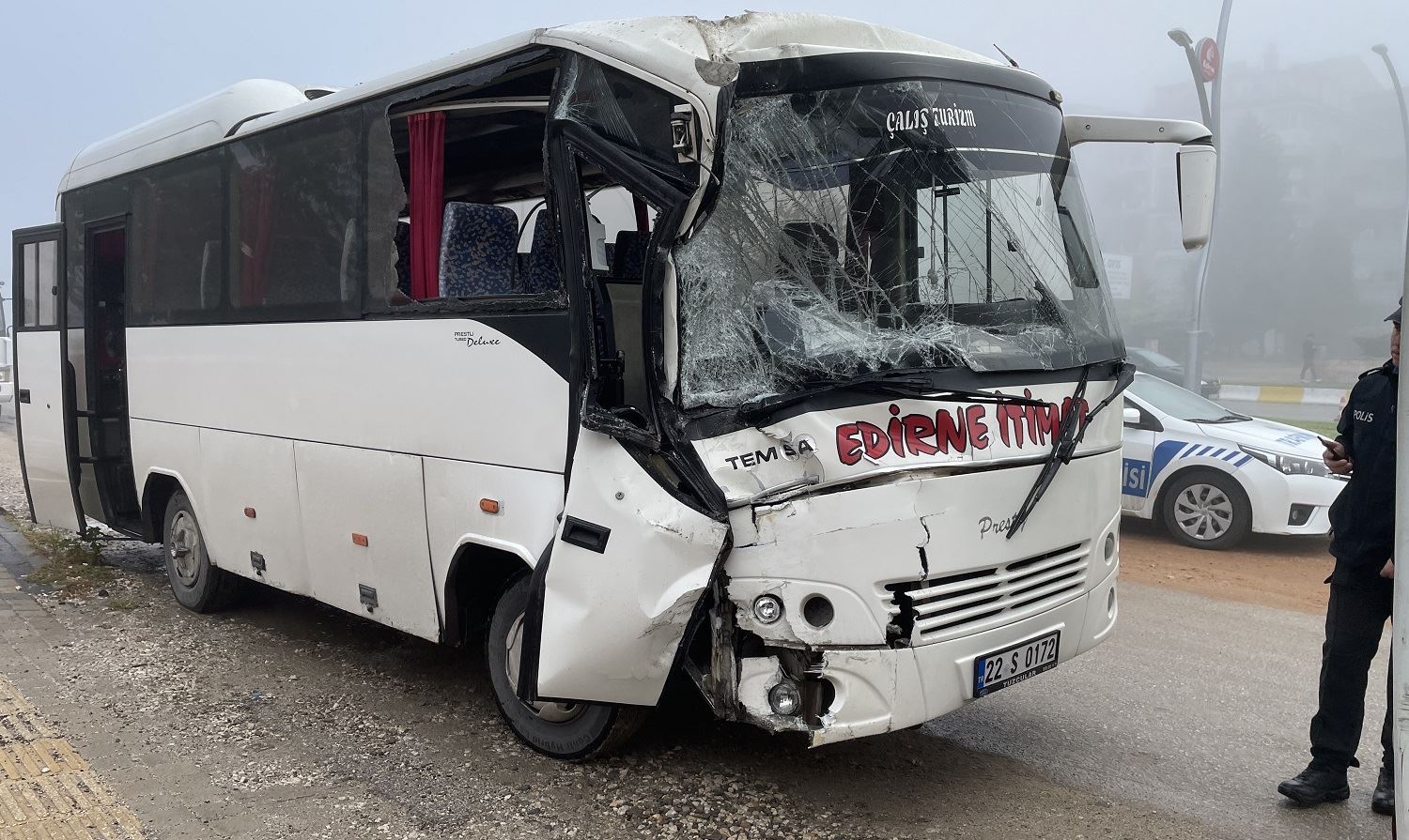 Li Edirneyê bûyera trafîkê: 20 karker birîndar bûn