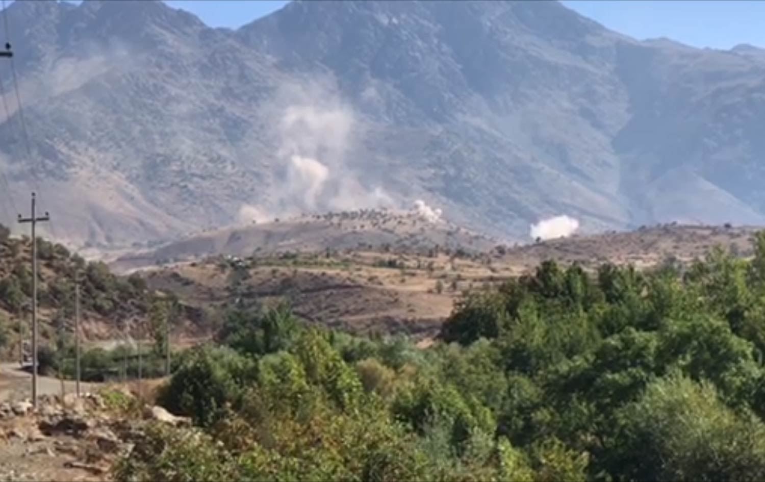 Supaya Pasdarên Îranê sînorê Biradostê topbaran dike