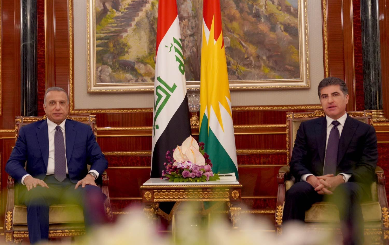 مستەفا کازمی و نێچیرڤان بارزانی: نابێت عێراق بکرێتە گۆڕەپانی یەکلاکردنەوەی ململانێکان