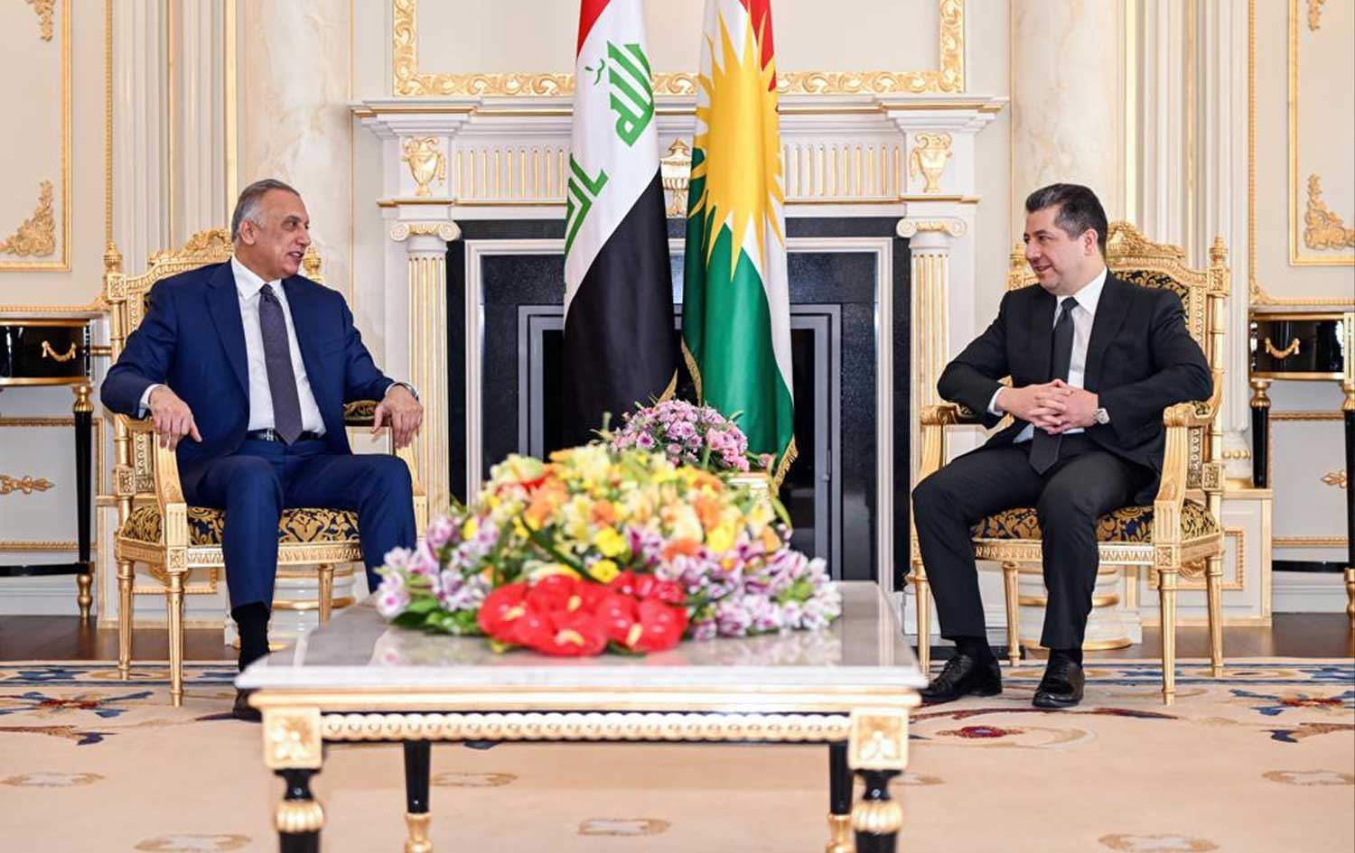 Mesrûr Barzanî û Mistefa Kazimî tekeziyê li çareserkirina pirsgirêkan dikin