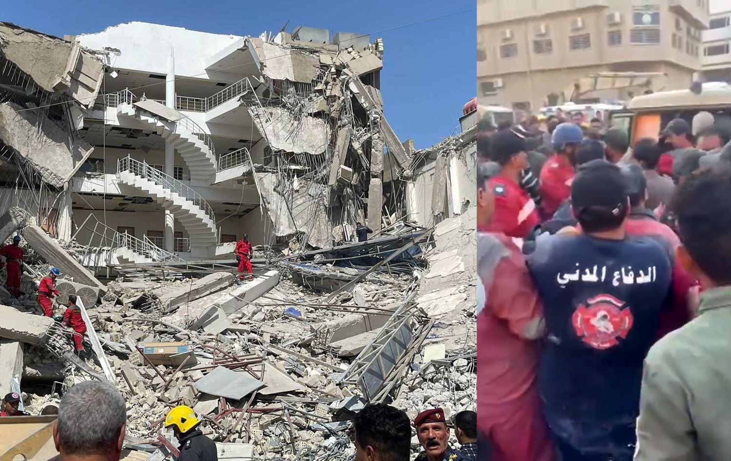 تەرمی ژن و منداڵەکەى ژێر باڵەخانە رووخاوەکەى بەغدا دەرهێندرا