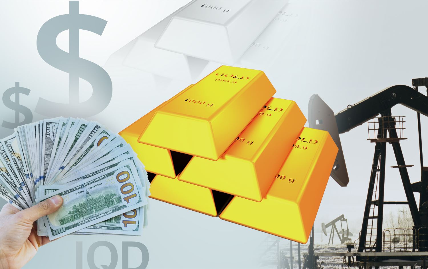 دابەزینی بەهای دۆلار نرخی نەوت و زێڕ بەرزدەکاتەوە