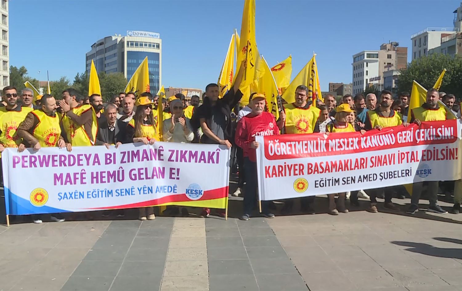 Li Tirkiyê û Bakurê Kurdistanê 14 sendîkayên perwerdehiyê bo rojekê kar boykot kirin