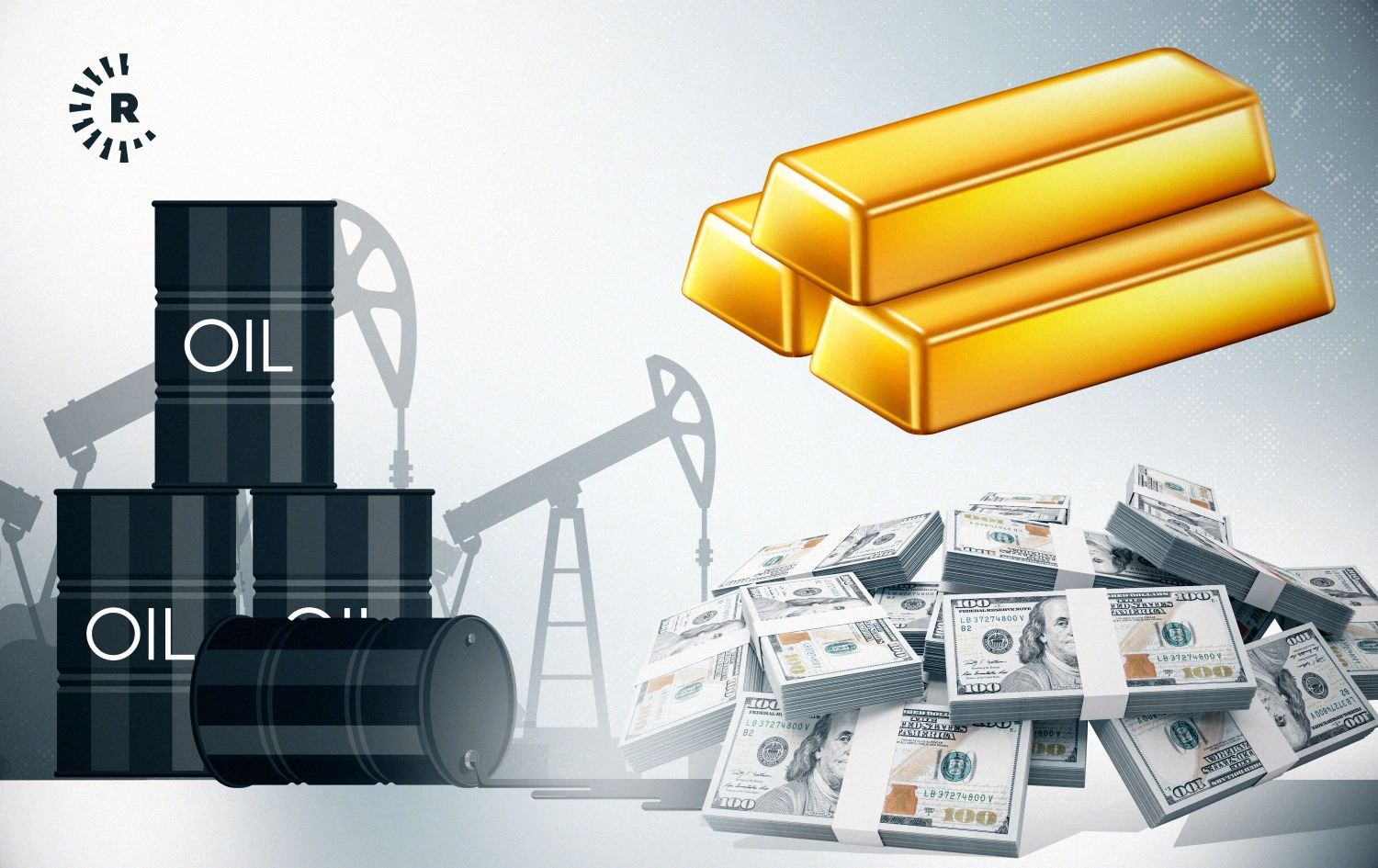 بەرزبوونەوەی بەهای دۆلار نرخی نەوت و زێڕی دابەزاند