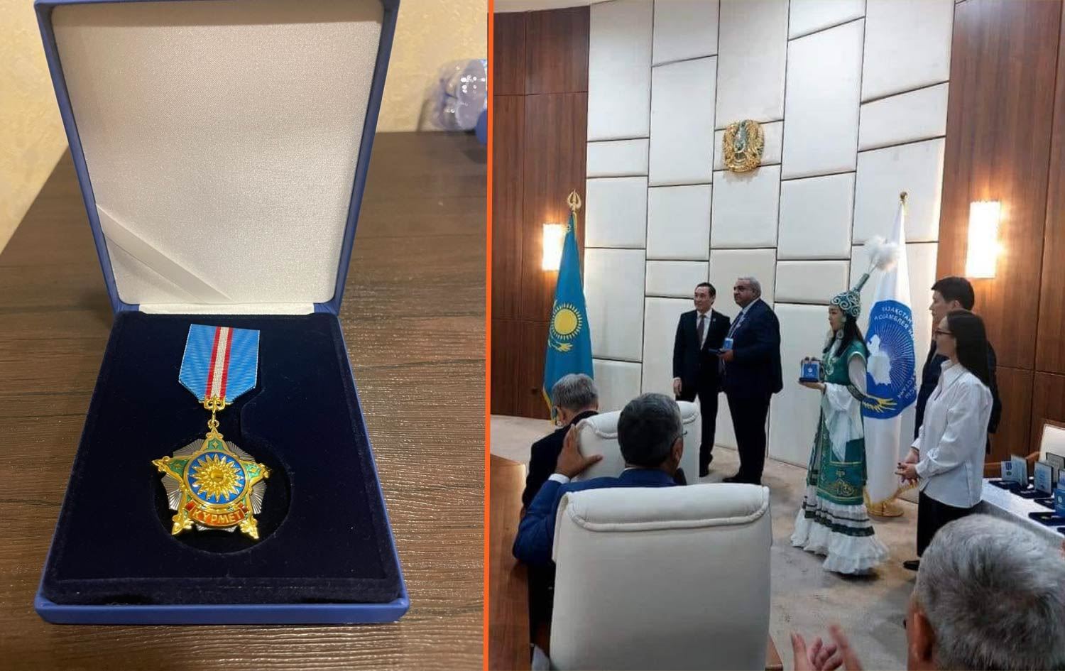 Karsazê Kurd xelata taybet a Serokê Qazaxistanê wergirt