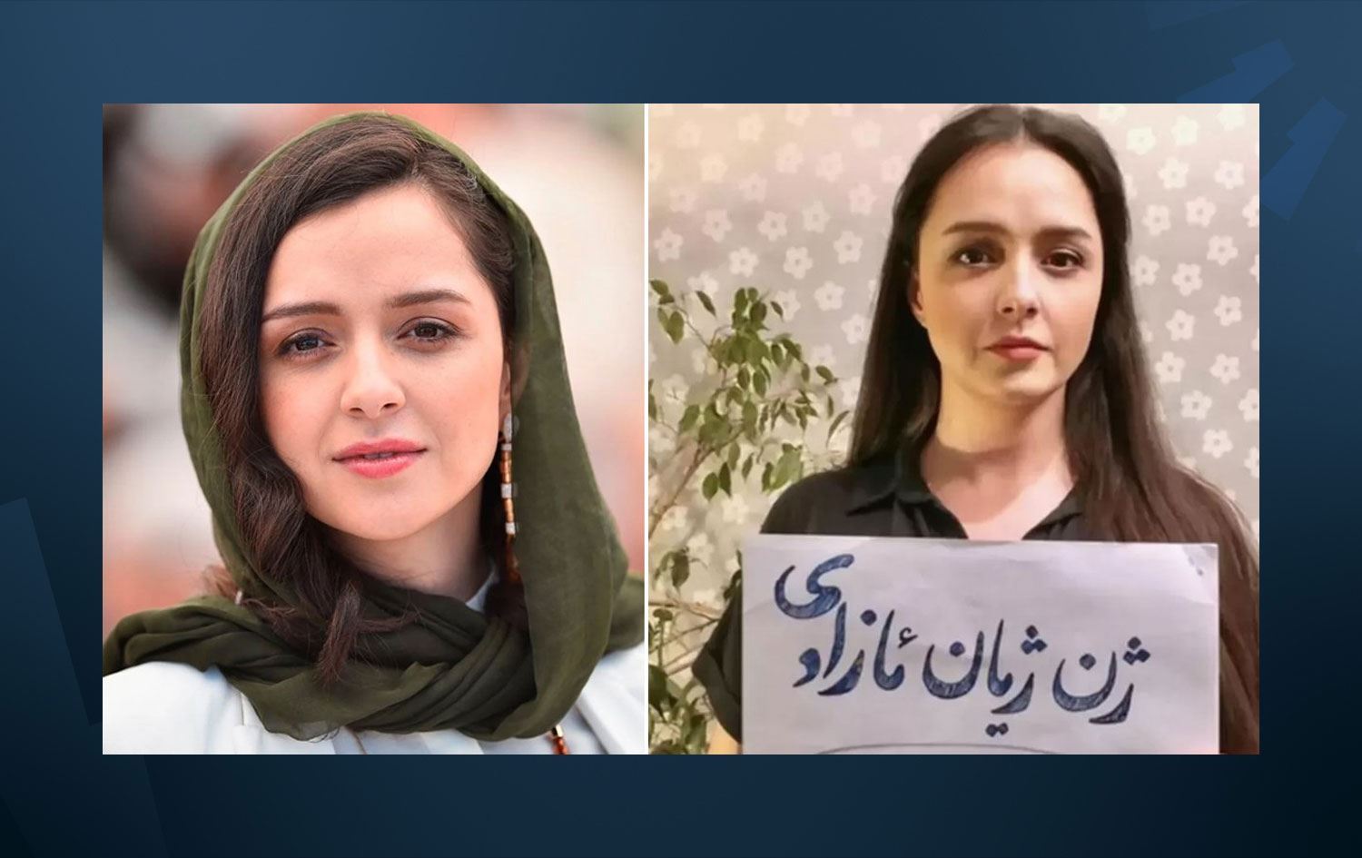 Aktrîsa Îranî bê dersok û bi dirûşma Kurdî piştgirî da xwepêşanderan