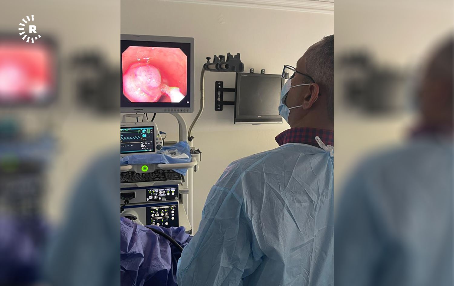 پزیشکێک لە نەخۆشخانەی رزگاریی هەولێر گرێیەک بەبێ نەشتەرگەری دەردەهێنێت