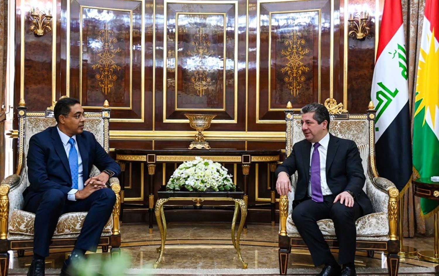 مەسرور بارزانی و باڵیۆزی نوێی کوێت پەرەپێدانی پەیوەندییەکانی هەردوولا تاوتوێ دەکەن