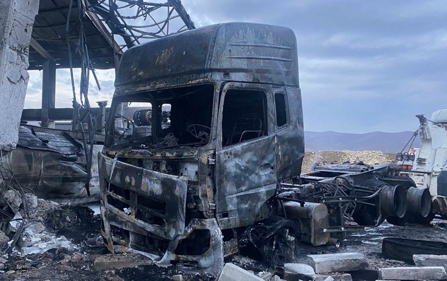 تانكەرێكی سووتەمەنی لە بازگەی سەیدسادق گڕ دەگرێت