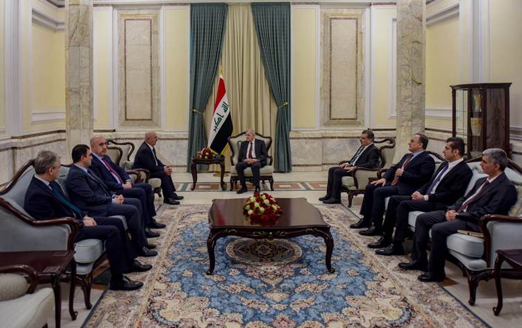 The meeting of the President of Iraq with the delegation of the Kurdistan Regional Government