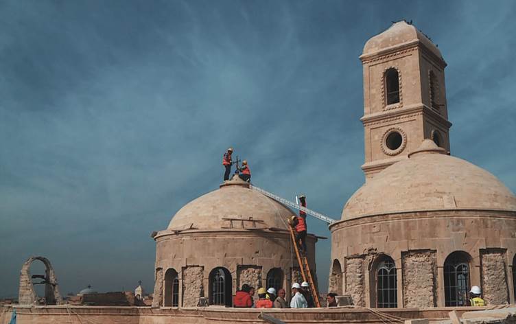 Reconstruction of landmark Mosul church nears... | Rudaw.net