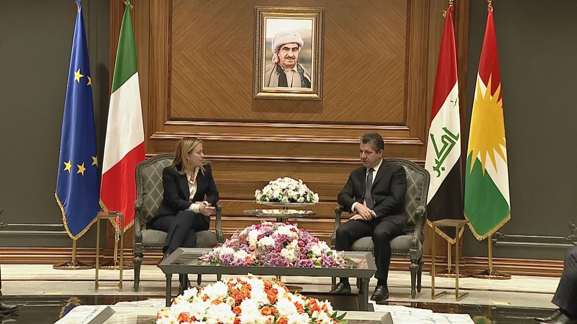 Başbakan Mesrur Barzani İtalya Başbakanı Meloni ile bir araya geldi