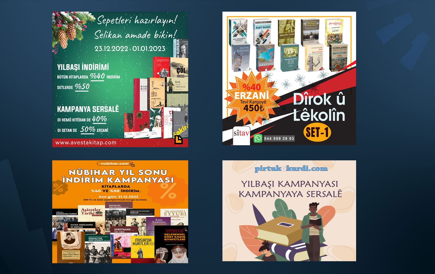 Kürt yayınevlerinden yılbaşı için indirim kampanyaları