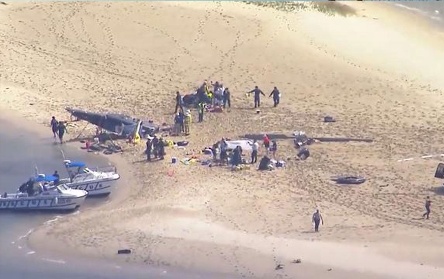 İki helikopter havada çarpıştı: 4 ölü, 9 yaralı