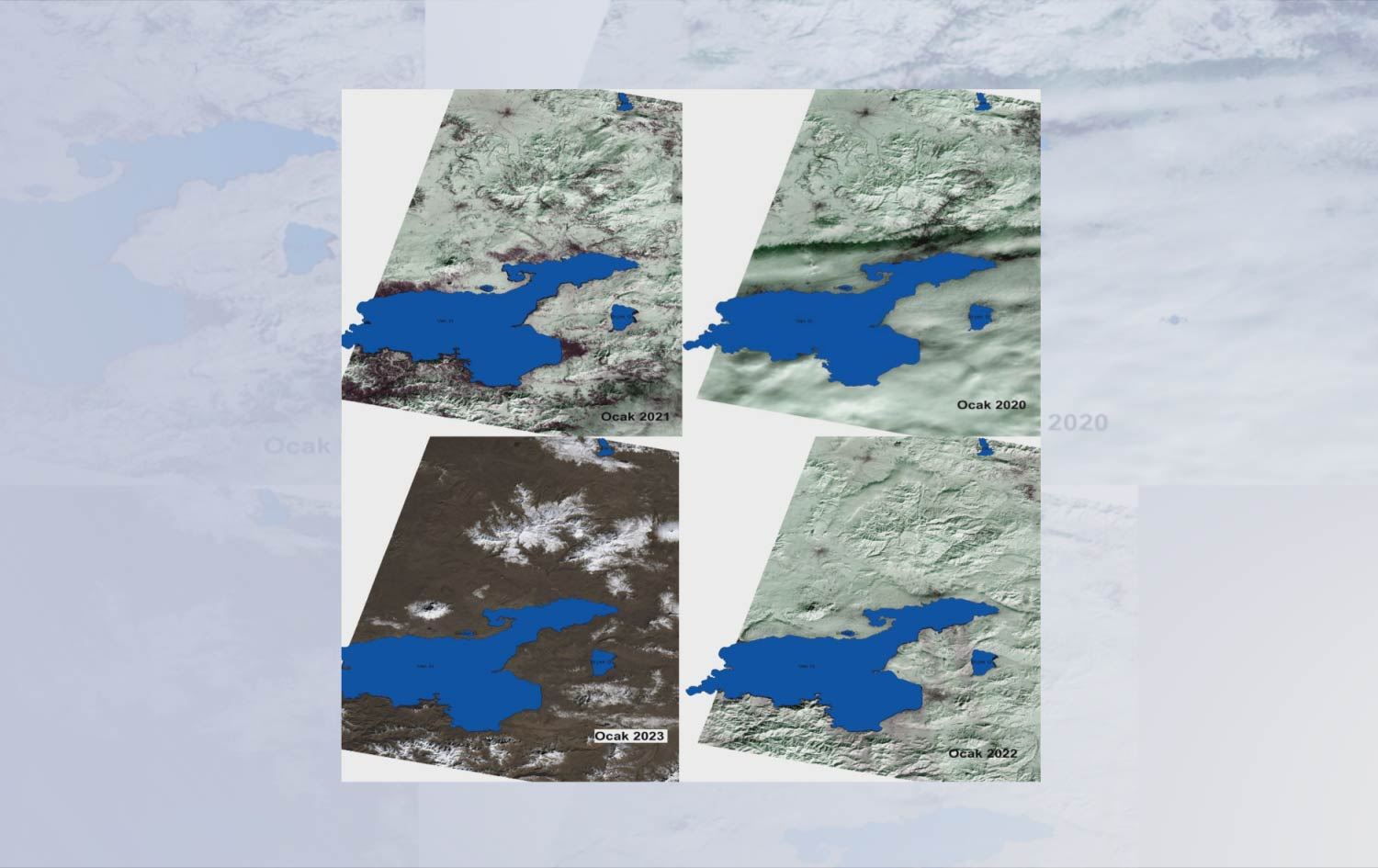 کەمبوونەوەی ئاوی دەریاچەی وان لە وێنەکانی ناسادا دەردەکەوێت